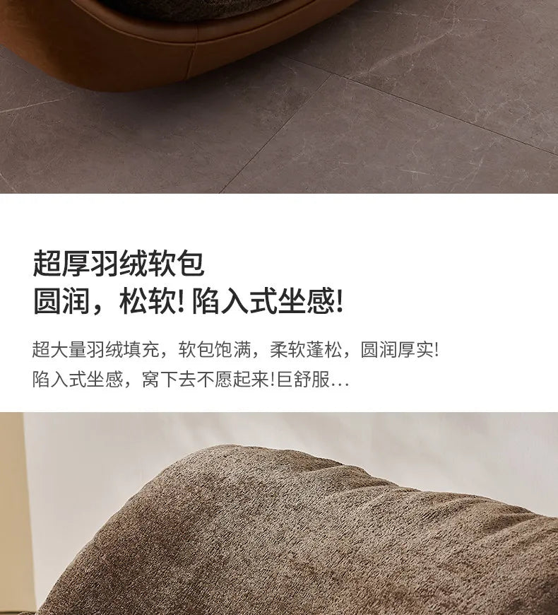 Italian minimalist living room couple double sofa recliner advanced reclining sleeping lazy sofa down