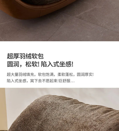 Italian minimalist living room couple double sofa recliner advanced reclining sleeping lazy sofa down