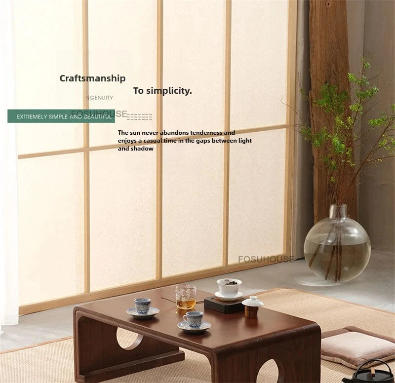 European Solid Wood Coffee Table Home Balcony Window Small Table Light Luxury Minimalist Sofa Side Table Living Room Furniture F