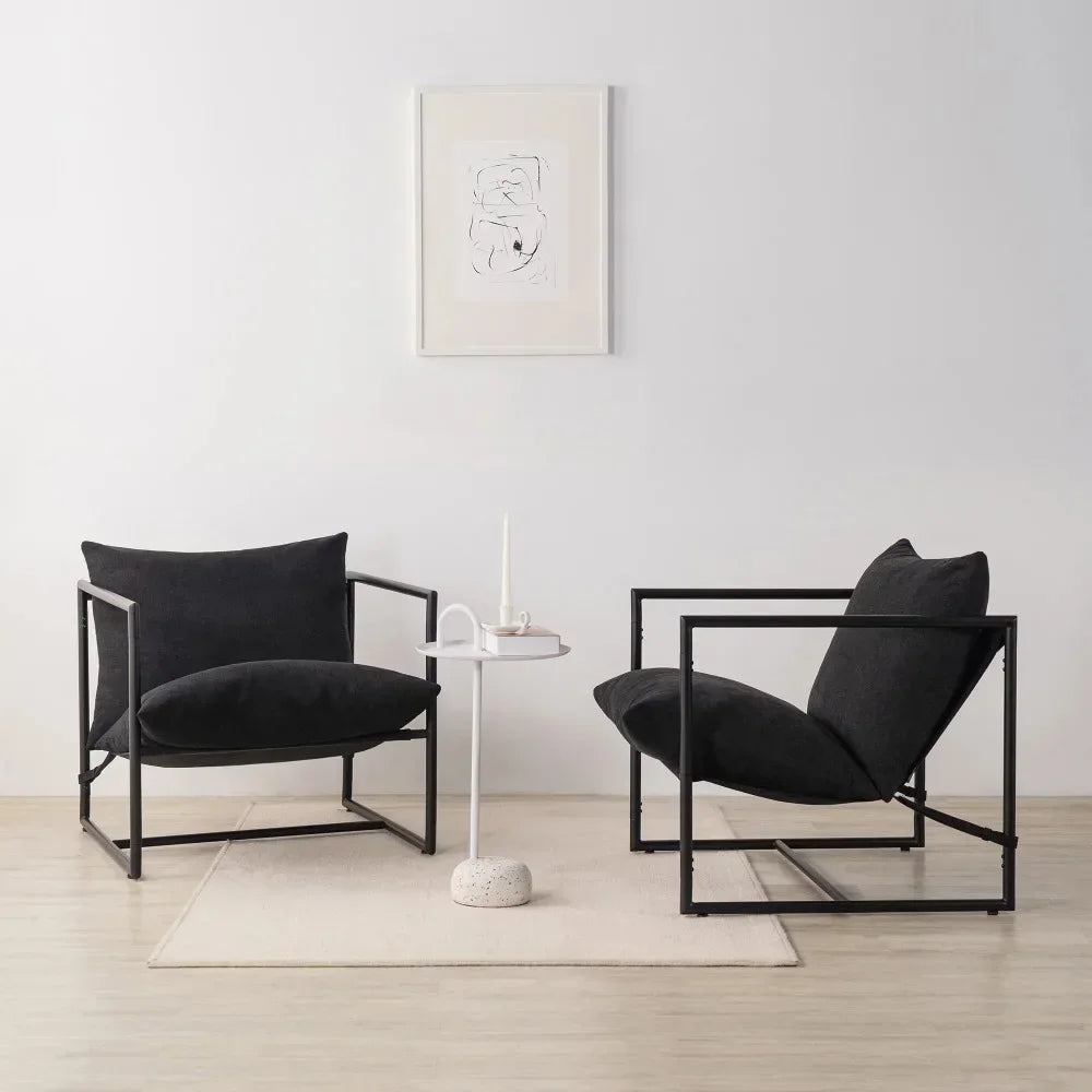 jz Aidan Metal Framed Sling Accent Chair