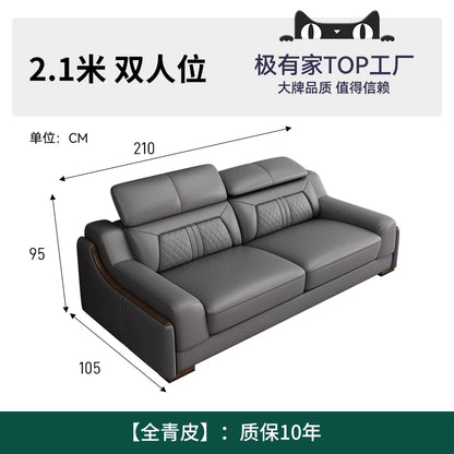 Genuine Leather Modern Sofas Luxury Recliner Comfortable Relax Armchairs Sofas Bedrooms Lazy Sillas Para Sala De Estar Furniture