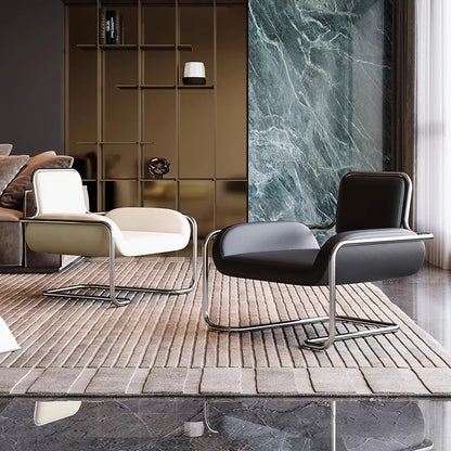 Single chair medieval stainless steel special-shaped convex living room reception leisure single sofa