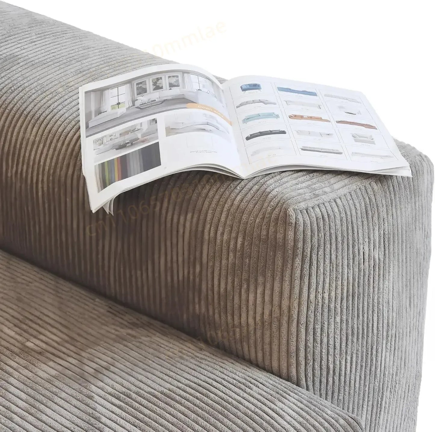 DIGGERA 181" Oversized Compressed Sofa Boneless Couch Modular Sofas for Living Room Huge 4-Seats Sectional Couches with Chaise