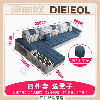 Armrest Electric Sofa Designer Storage Modern Corner Sofa Floor Comfortable Romantic Divani Da Soggiorno House Accessories