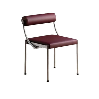 Mid-Century Designer Chair Industrial Metal Dining Seat Bedroom Vanity Stool with Backrest Stainless Steel Office Chair for Home