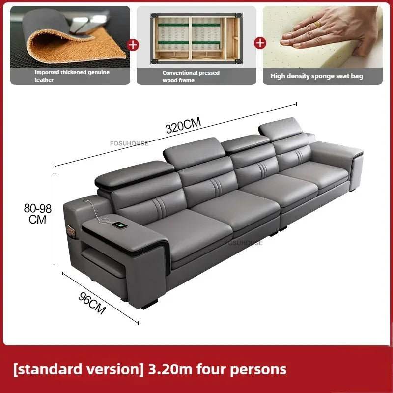 Luxury Leather Living Room Sofas Italian Home Sofa Bed Recliner Modern Designer Ergonomic Back Sofa Living Room Furniture