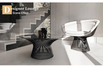 Classical Black Stainless Steel Velvet Upholstery Modern Living Room Single Sofa Chair Designer Lounge Chair Armchair