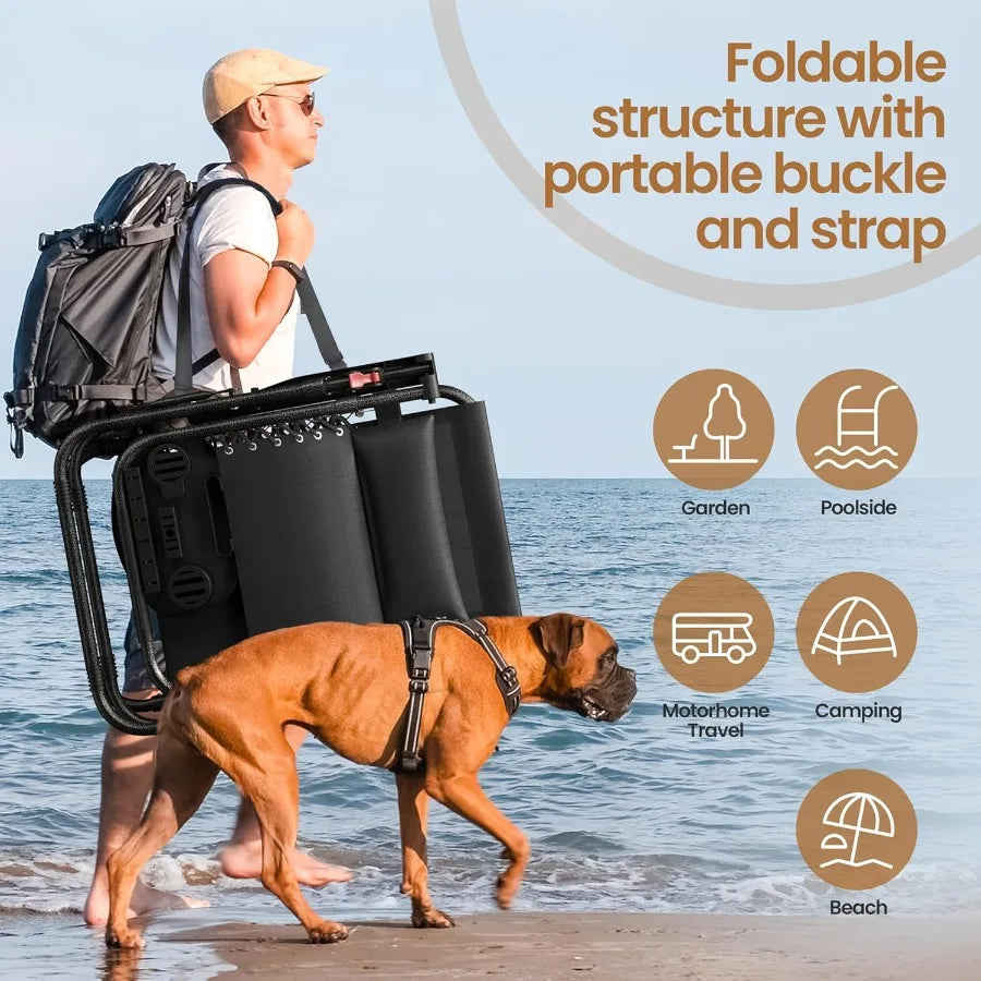 Zero Gravity Recliners Outdoor Adjustable Folding Reclining Lounge Chairs with Pillows Cup Holder Trays and Carry Strap for Pat