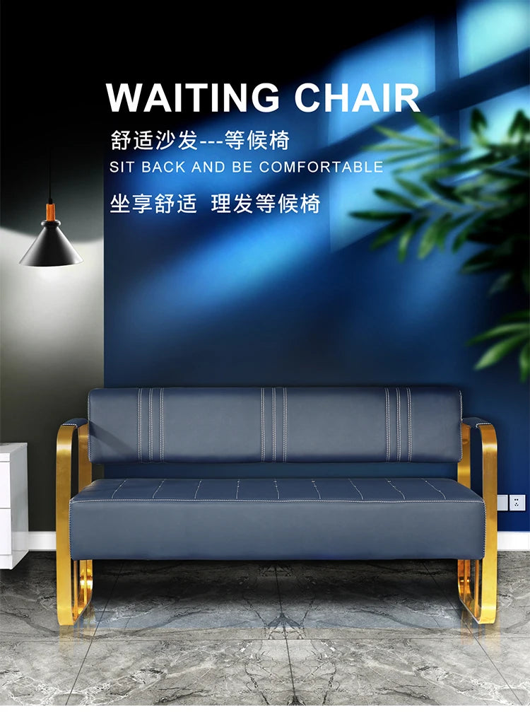 Barber Shop Sofa Waiting Chair Simple Modern Nordic Double Studio Salon Sofa