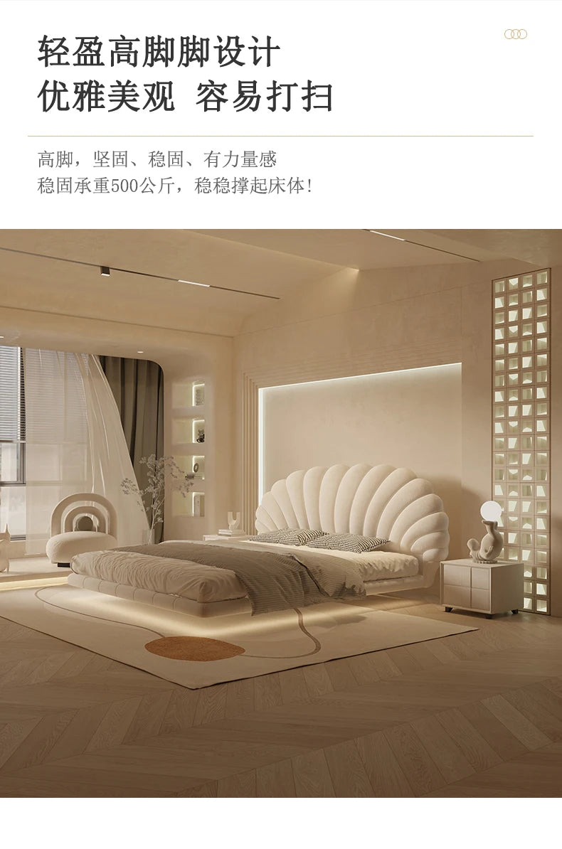 Lit 180x200 Double Bed 2-Person Bedroom Furniture Lit 180x200 Soft Twin Frame Double Beds Soft Luxury Bedroom Bed Furniture