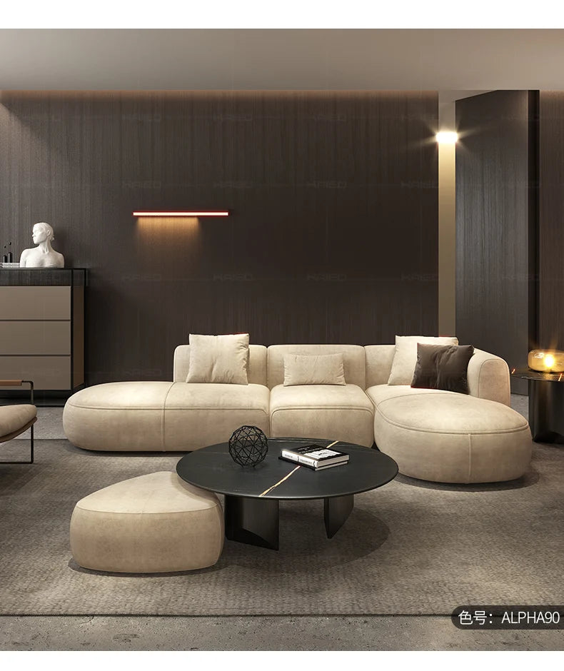 Minimalist modern white sofa