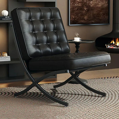 Black Metal Living Room Chairs Balcony Throne Relax Reading Modern Room Decor Fashion Chairs Comfortable Sillones Home Design