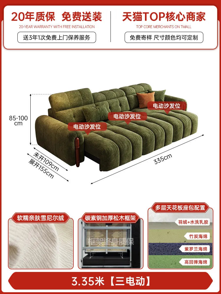 Extendeble Adults Electric Sofa Green Bed Loveseat Armchair Electric Sofas Floor Living Room Muebles Para El Hogar Furnitures