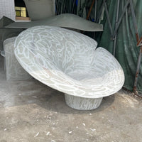 Minimalist designer fiberglass special-shaped calla lily flower chair model room living room lobby reception leisure sofa