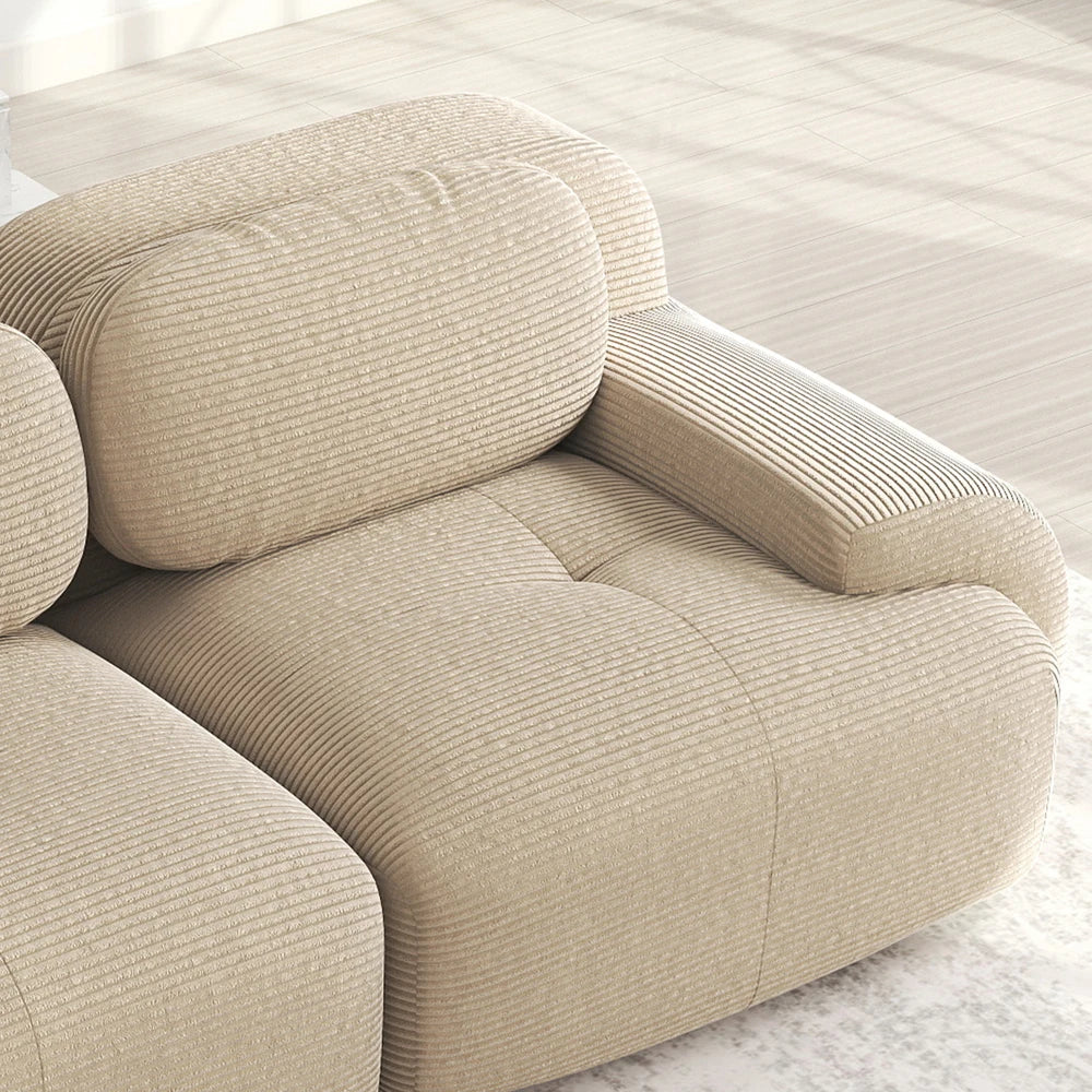 1piece Modern Lovely Sofa Without Armrests with Cushion, Living Room Furniture, Modular Corner Sofa, Premium Cordstock Fabric