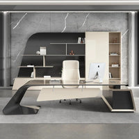 European Style Fashion Company Ceo Desk Modern Design Office Furniture L Shape Design Office Table Wooden Office Desk