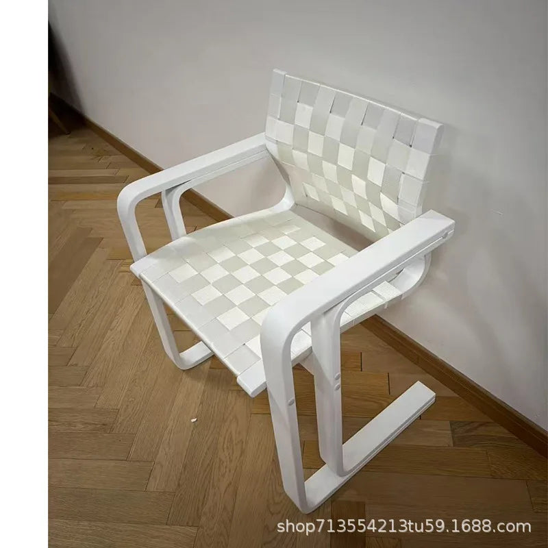 Danish designer, woven dining chair, wabi sabi wind, medieval solid wood retro, armrests, desk, office chair