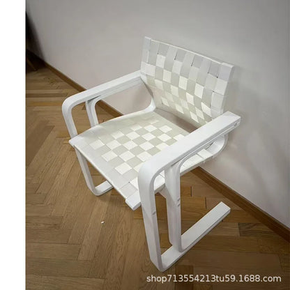 Danish designer, woven dining chair, wabi sabi wind, medieval solid wood retro, armrests, desk, office chair
