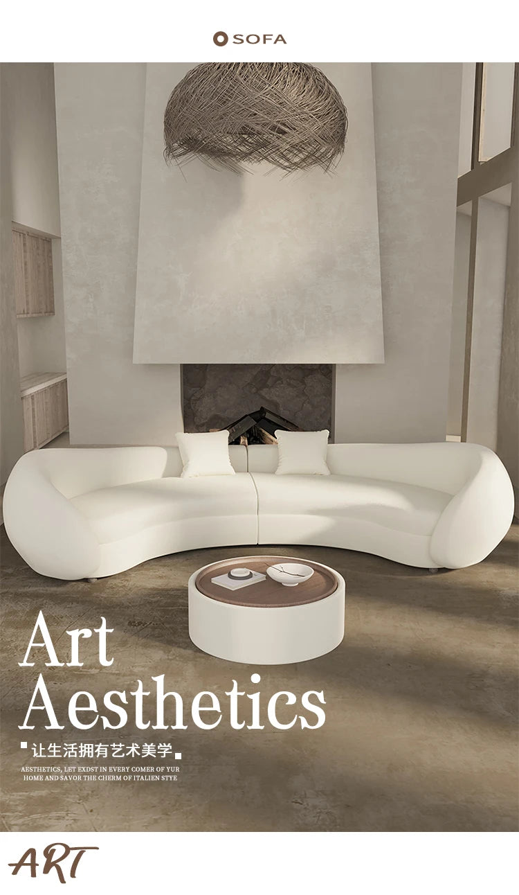 Light Luxury European Living Room Sofa Curved Christmas Cream Clouds Couch Ergonomic Reading Sofa Sala De Estar Home Decoration