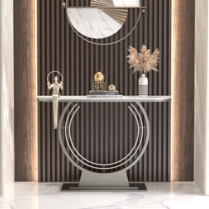 Light luxury entrance table, modern simple narrow case against the wall, aisle corridor decoration, golden end view table, entra