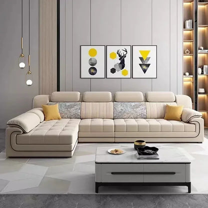 Designer Beige European Sofas Waterproof Design Luxury Modular Lazy Sofas Lounges Salon Lazy Divano Letto Living Room Furniture