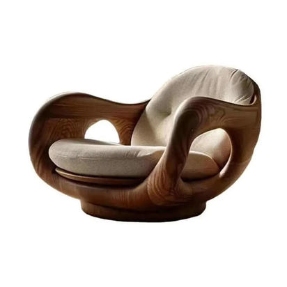 Personalized Office Furniture Luxury Upholstered Leather Sofa Lounge Chair Ergonomic Solid Wood Accent