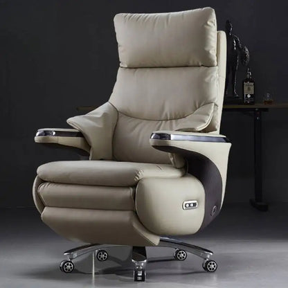 Swivel Beige Office Chair Reclining Adjustable Designer Relaxing Office Chairs Comfortable Wheels Gaming Stuhl Home Furniture
