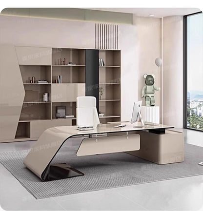 Luxury Home Office Desk Computer Gaming Shelves Folding Large Office Desk Executive Reception Mesas Escritorio Trendy Furniture