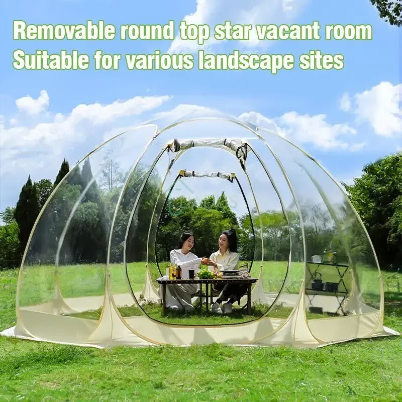 Portable Spherical Tents 360 Degree Panoramic Window Outdoor  Transparent Camping Tent 4-8 Person Star Dome TentSun Room Tents