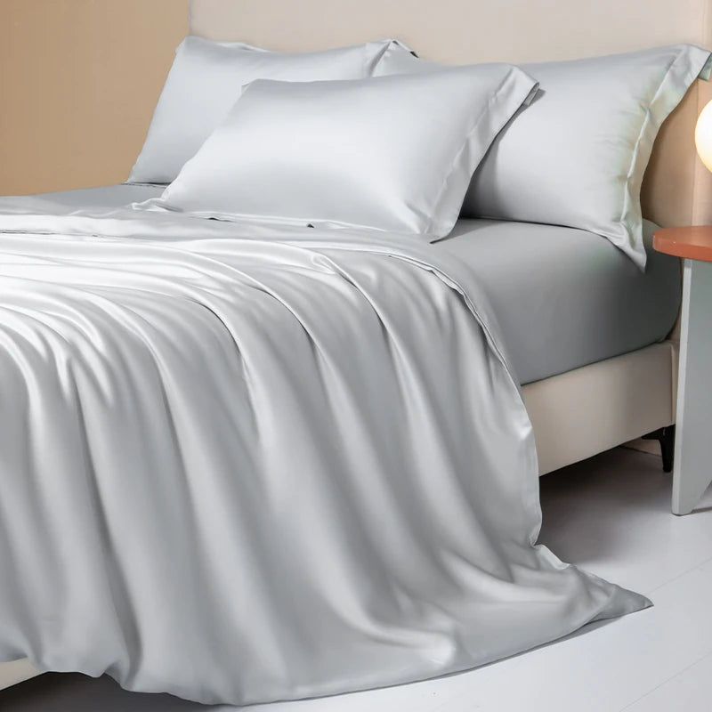 Premium 4/6pcs Egyptian Cotton Bed Sheet Set Soft Long Staple Cotton Bedding Set Luxury Silky Fitted Sheet Flat Sheet Pillowcase