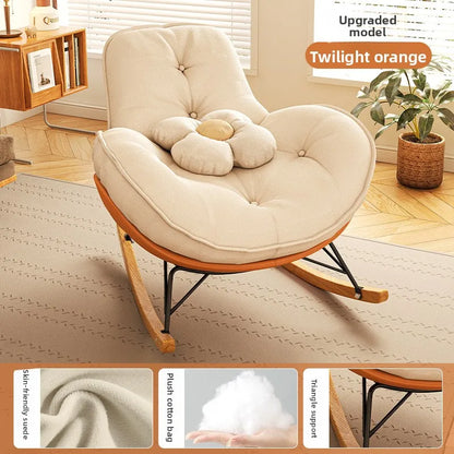 Firm Sofa Chair Living Room Balcony Rocking Chair Single Recliner Happy Chair Light Luxury Penguin Chair Leisure Chair