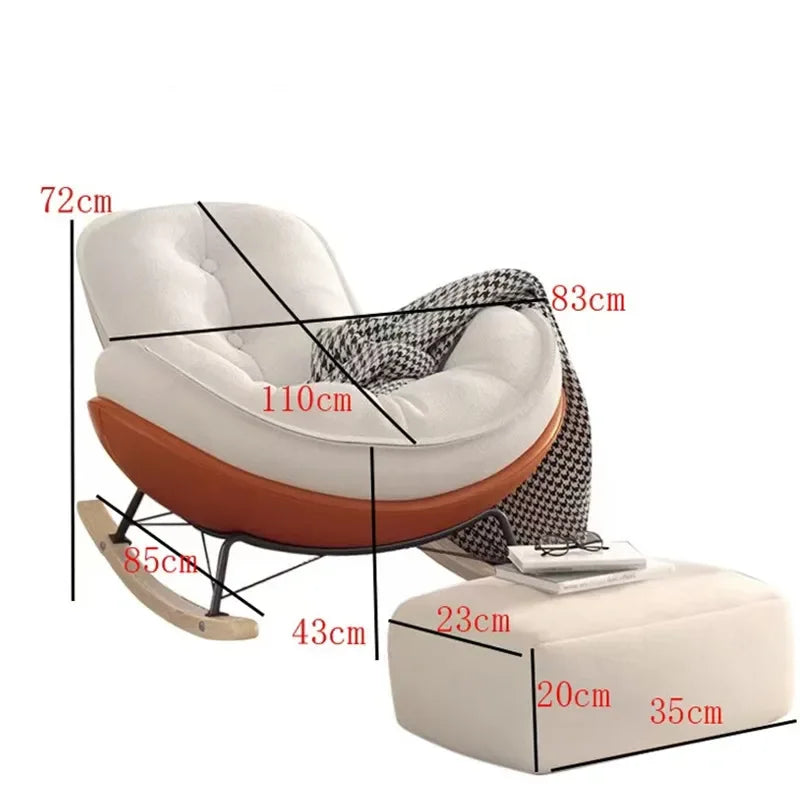 Lazy Couch Penguin Rocking Chair Indoor Leisure Rocking Chair Lounge Chair Rocking Daybed Adult Lounge Snail Balcony Home Egg