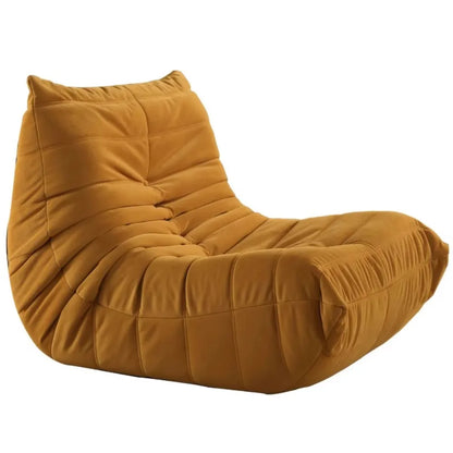 Togo caterpillar sofa leisure small apartment bedroom living room can sleep lazy sofa cream wind single recliner