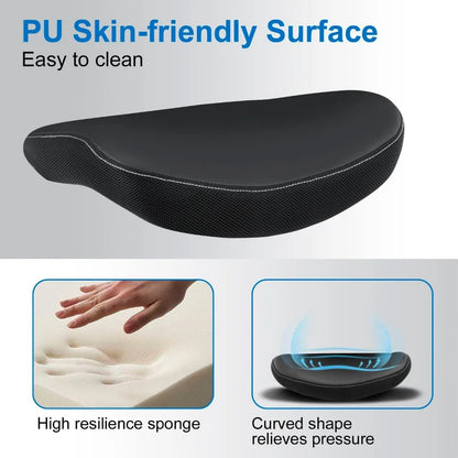 Ergonomic Office Chair with Adjustable Lumbar Support, PU Leather Seat and Flip-up Arms for Home Office Comfort