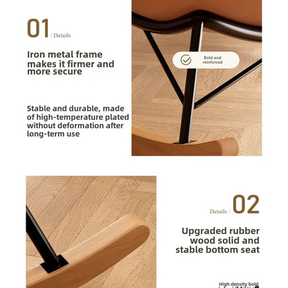 Lazy Sofa Rocking Chair Reclining Sleepable Bedroom Single Recliner Home Balcony Leisure Chair Tatami Seat Floor Chair