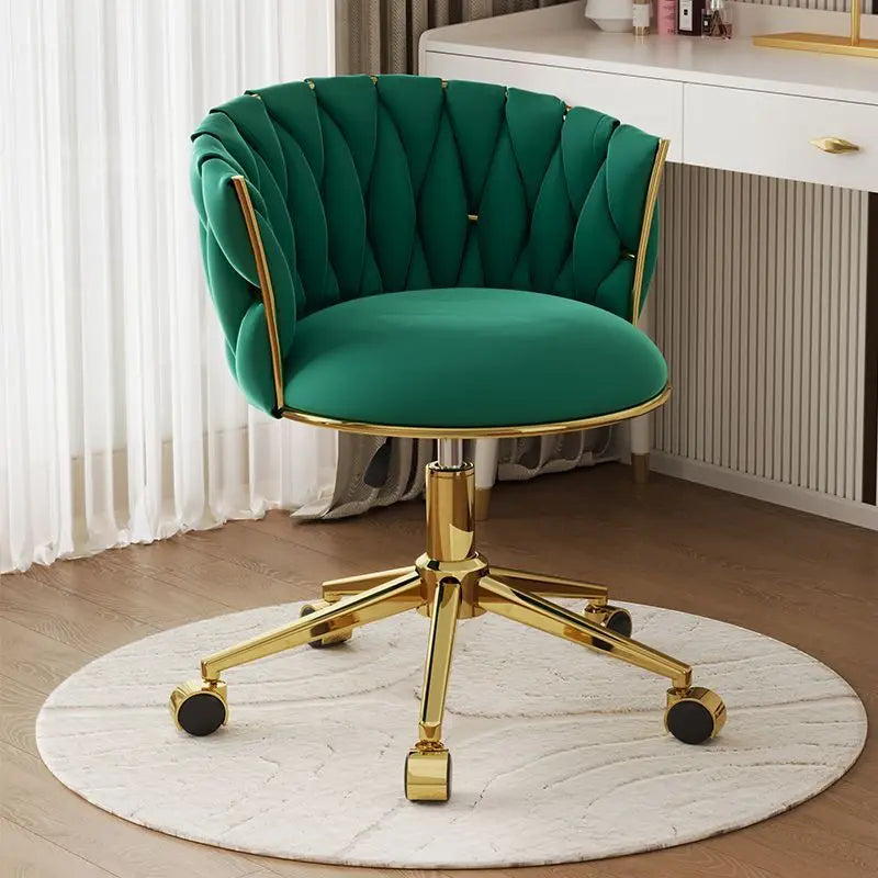 Office Chair, Swivel Desk Chair , Stylish Seating for Home Office, Vanity & Modern Glam Workspace Decor