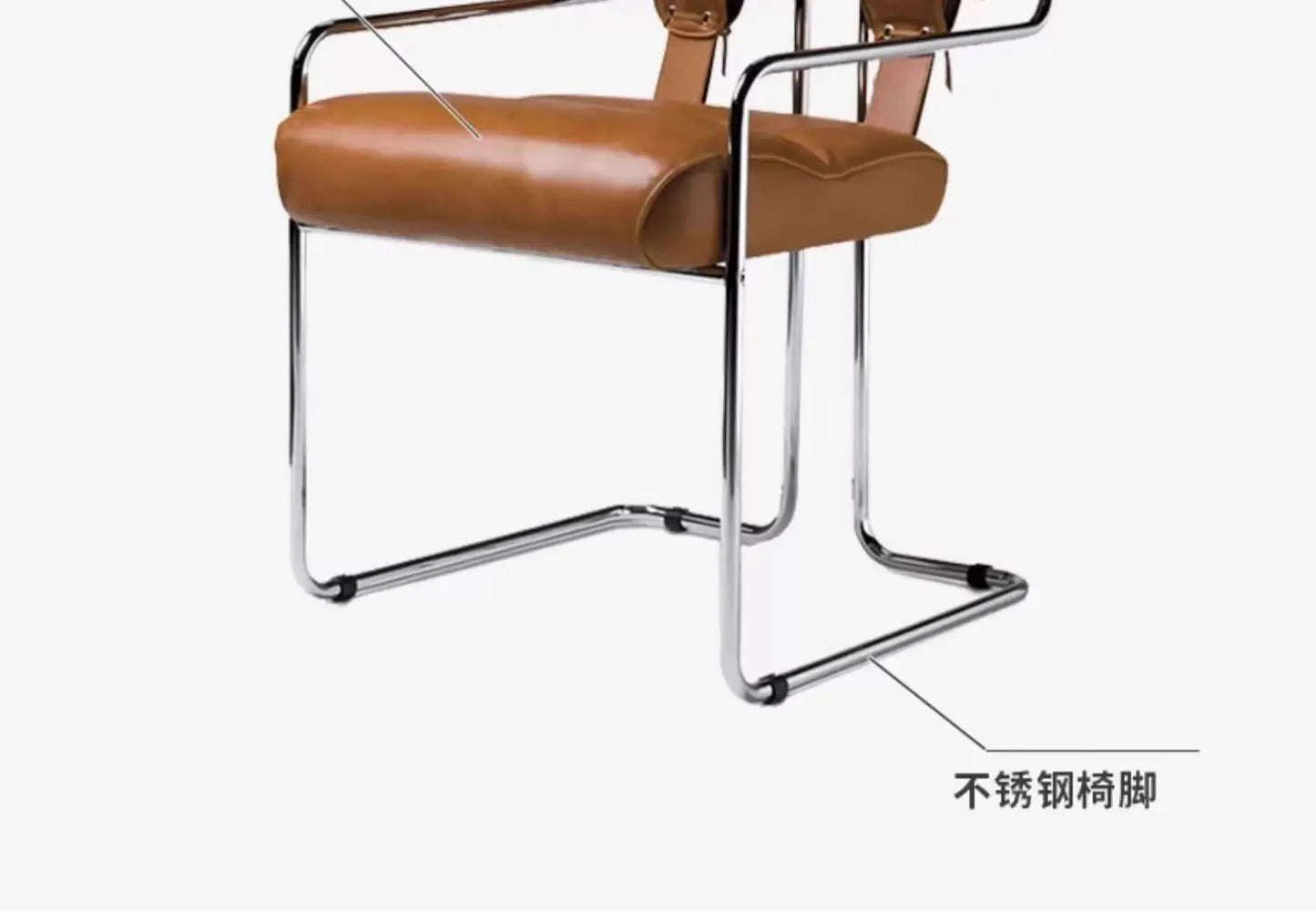Pre-owned Office Chair, Stainless Steel Dining Chair, Bauhaus Vintage Negotiation, Casual Desk, Designer Single Chair