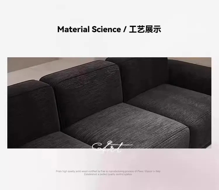 Simple Style Vacuum Compression Living Room Sofa Light Luxury Furniture Corduroy Sponge Filling Multi-Person Sofa Customization