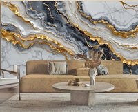 Custom Modern Abstract Marble Wallpaper Mural 3D Wallcoverings Elegant Wall Art Decor Background for Living Room Bedroom Office