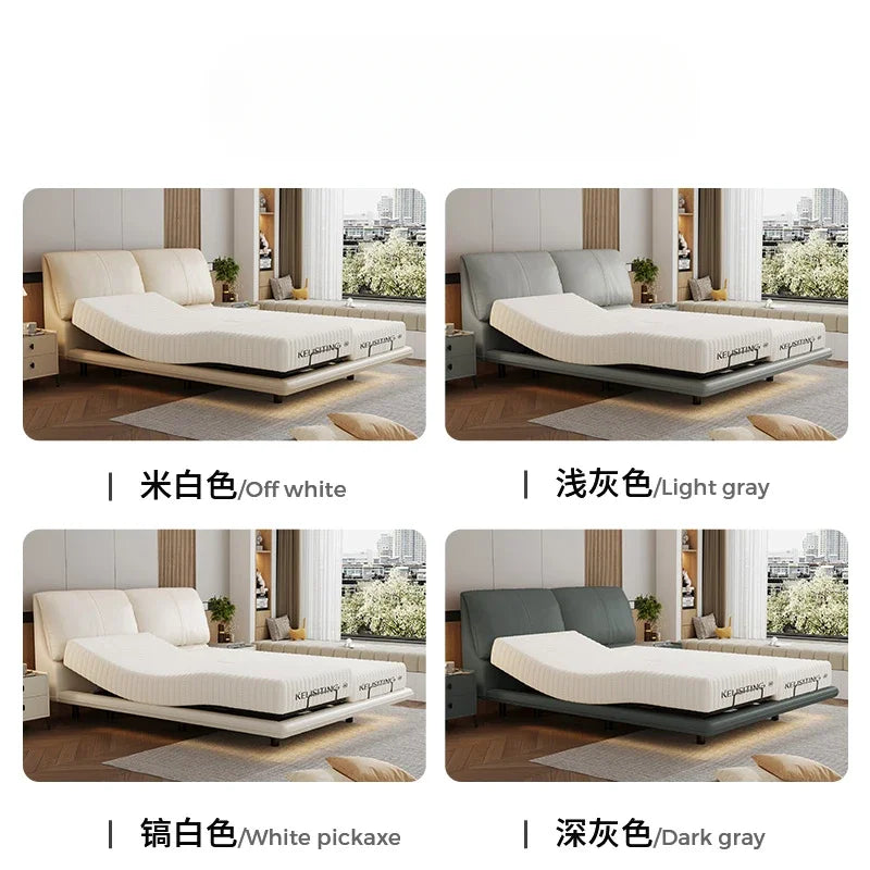 Soft Luxury Modern Double Bed Lift Up Electric Adults Smart Double Bed Queen Mattress Camas De Dormitorio Bedroom Furniture