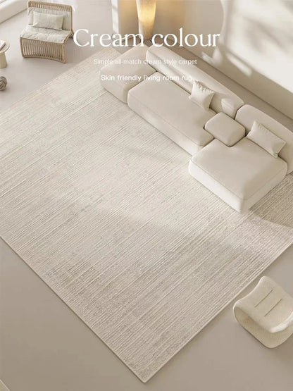 VIKAMA Cream Wind Carpet Living Room New Waterproof Light Luxury Senior Erasable Washable Simple Sofa Mats Home Decor