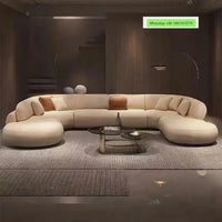 Nouveau canapé en tissu mat incurvé, grand canapé plat, simple et moderne, pour salon, grand ou petit canapé