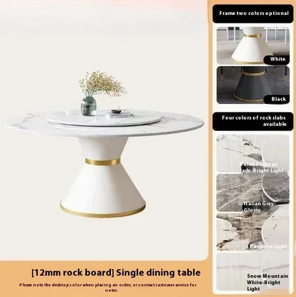Round Sliding Table Luxury Table Stainless Steel Kitchen Islands Transparent Mesa Comedor Garden Furniture Sliding Dining Wash