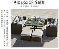 Outdoor rattan tables and chairs balcony rattan sofa courtyard leisure rattan art
