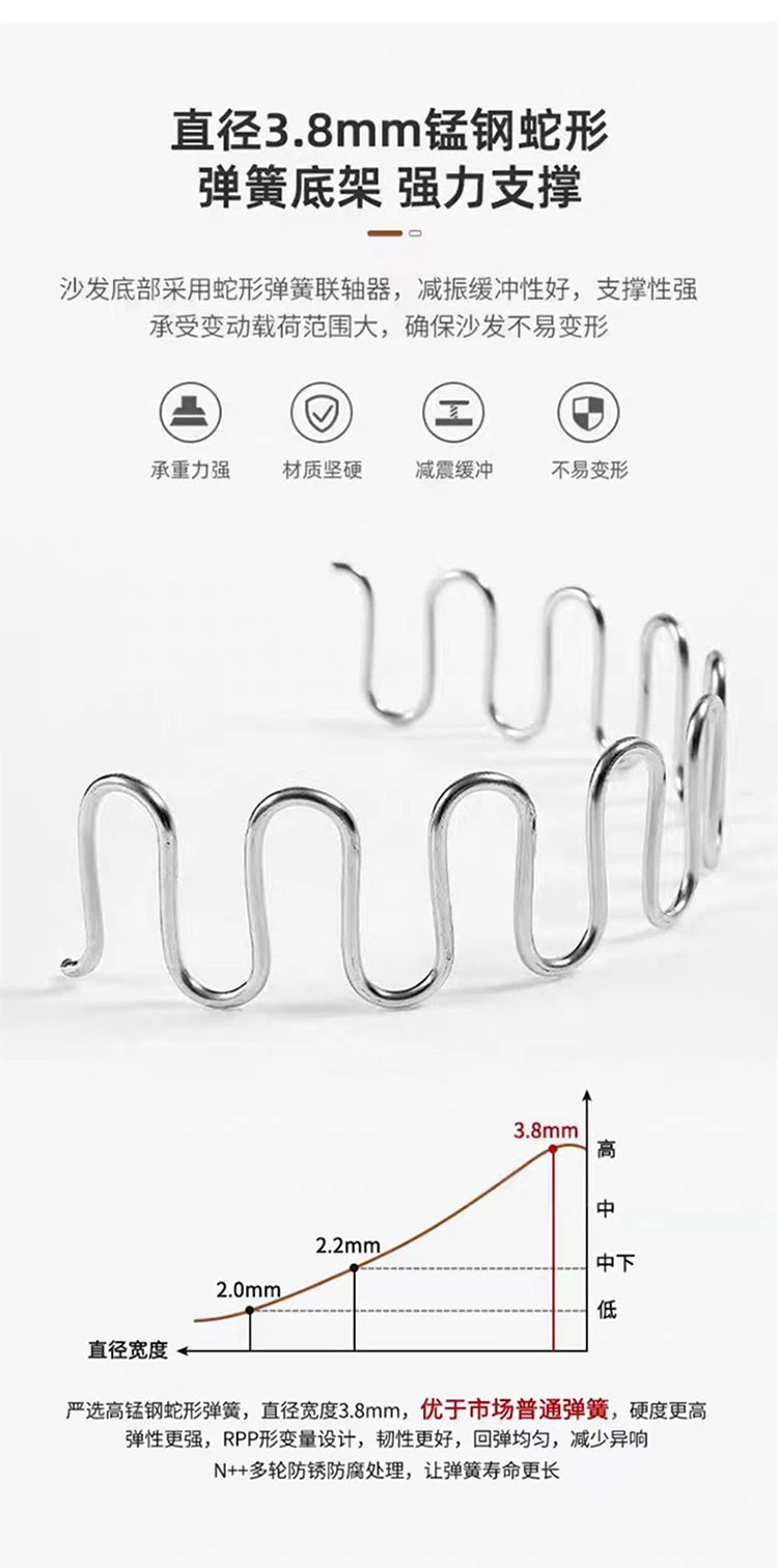 ZML modern minimalist cloud skin-friendly flannel small apartment living room straight row sofa