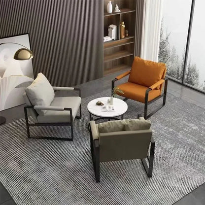 Single Casual Sofa Chair Iron Art Conference Office Negotiation Chair Desk Learning Computer Chair Sofa Chair