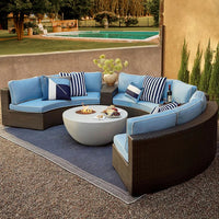 Living Room Combination Garden Sofas Courtyard Simple Lawn Coffee Table Garden Backrest Pe Rattan Furniture Sofá Jardín MHHYSF