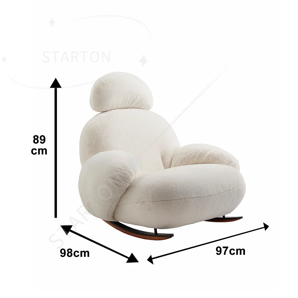 Luxury Modern Recliner Chair with Cushion Relaxing Rocking Furniture for Home Office & Hotel Leisure Living Room Sets