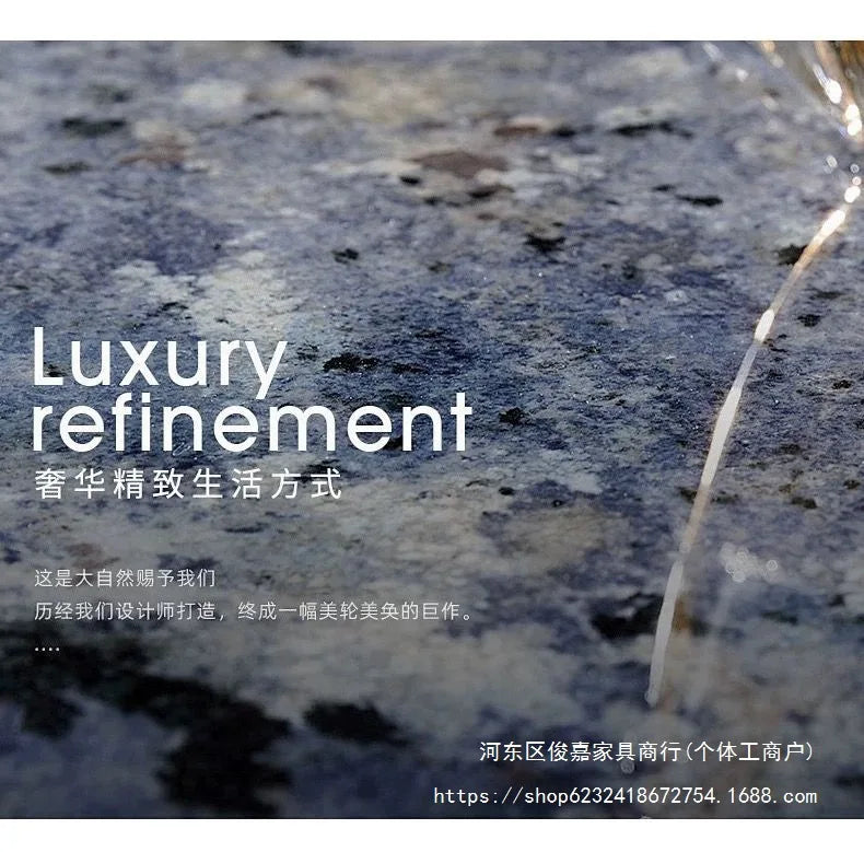 Light luxury modern coffee table microcrystalline stone high-end home high-end new living room villa marble lengthening