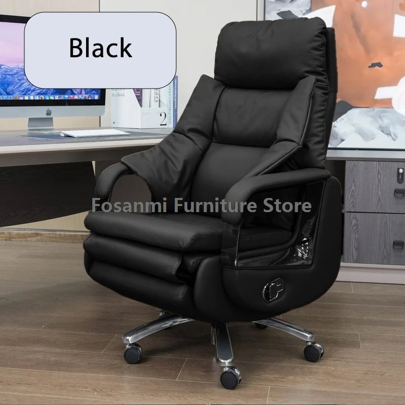 Electric Comfortable Boss Executives Office Chair Leather Reclining Soft Home Computer Chairs Ergonomic Gaming Desk Swivel Chair